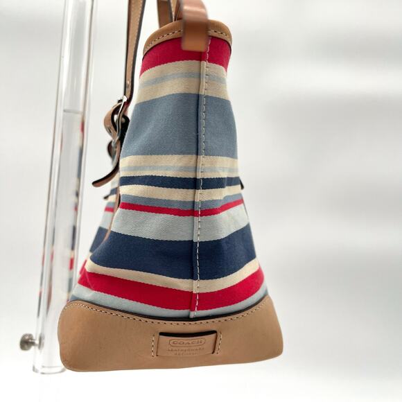 COACH Y2K Vintage Hampton Striped Mini Satchel - Picture 9 of 12